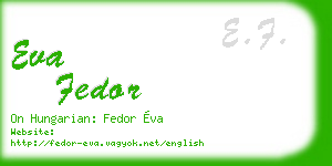 eva fedor business card